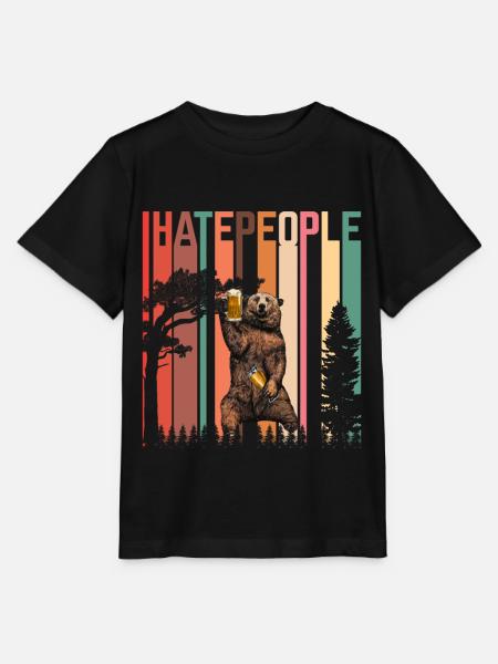 I Hate People - T-shirt bio MINI CREATOR Stanley/Stella Enfant - noir