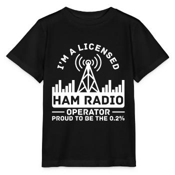 Opérateur de radioamateur agréé Proud Amateur Radio - T-shirt bio MINI CREATOR Stanley/Stella Enfant - noir - Devant - Mikhail (115cm)