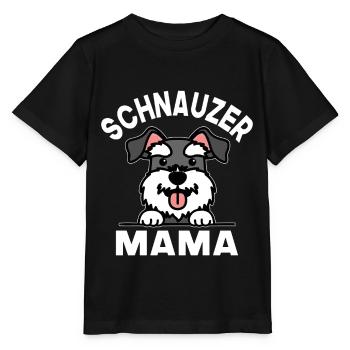Schnauzer Mama - Stanley/Stella MINI CREATOR Kids’ T-Shirt - black - Front - Mikhail (115cm)