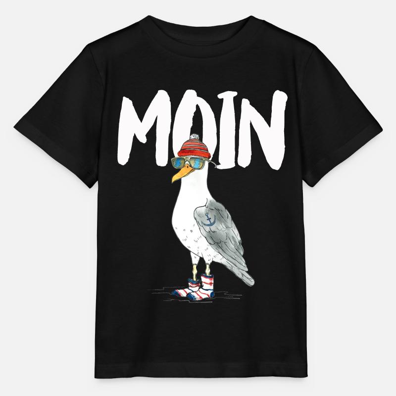 MÖWE MOIN NORDSEE - Stanley/Stella Kinder T-Shirt MINI CREATOR - Schwarz
