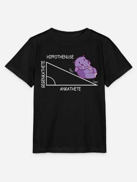 Lustiges Mathe Wortspiel Hippothenuse Nilpferd - Stanley/Stella Kinder T-Shirt MINI CREATOR - Schwarz