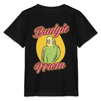 Budgerigar Mama Parrot Bird Budgie - T-shirt bio MINI CREATOR Stanley/Stella Enfant - noir - Devant - Mikhail (115cm)