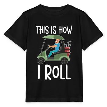 So Rolle Ich Golfspieler Golfspieler - Stanley/Stella Kinder T-Shirt MINI CREATOR  - Schwarz - Vorne - Mikhail (115cm)