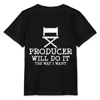 Produzent Will Do It Videograf Movie Maker Film - Stanley/Stella Kinder T-Shirt MINI CREATOR  - Schwarz - Vorne - Mikhail (115cm)