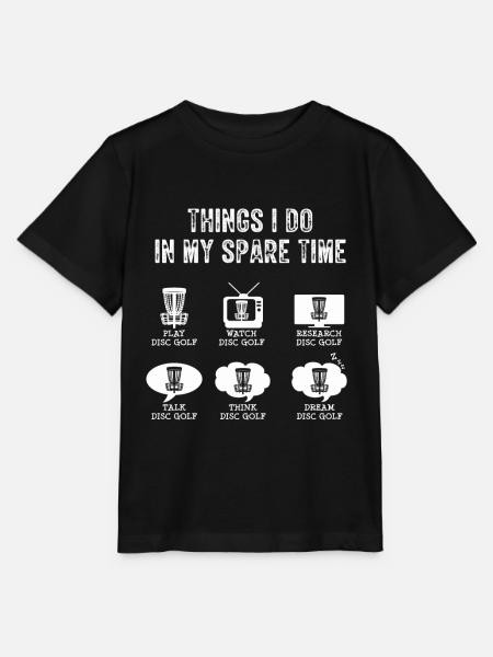 Lustiger Frisbee-freizeit-disc-golf-weinlese - Stanley/Stella Kinder T-Shirt MINI CREATOR - Schwarz