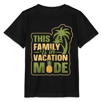 This Family Is In Vacay Mode Family Vacation - Stanley/Stella Kinder T-Shirt MINI CREATOR  - Schwarz - Vorne - Mikhail (115cm)