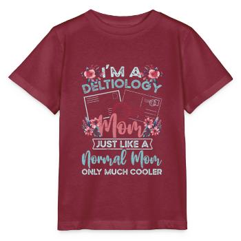 Deltiology Mom Collectionneur de cartes postales pour Deltiologistes - T-shirt bio MINI CREATOR Stanley/Stella Enfant - bordeaux - Devant - Kain (125cm)
