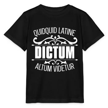 Quidquid Latin Dictum Latin Langue Latine Citation - T-shirt bio MINI CREATOR Stanley/Stella Enfant - noir - Devant - Mikhail (115cm)