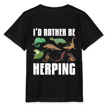 Ich Würde Eher Reptilien-amphibien Herpingen - Stanley/Stella Kinder T-Shirt MINI CREATOR  - Schwarz - Vorne - Mikhail (115cm)
