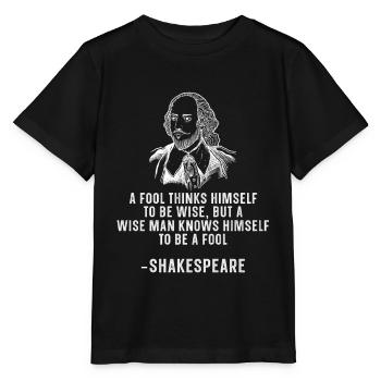 Lustige William Shakespeare-zitat-literatur - Stanley/Stella Kinder T-Shirt MINI CREATOR  - Schwarz - Vorne - Mikhail (115cm)