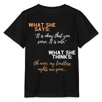 Vous: Ronfler l’homme est terrible - T-shirt bio MINI CREATOR Stanley/Stella Enfant - noir - Devant - Mikhail (115cm)