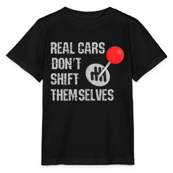 Les vraies voitures ne changent pas de vitesse par elles-mêmes - T-shirt bio MINI CREATOR Stanley/Stella Enfant - noir - Devant - Mikhail (115cm)