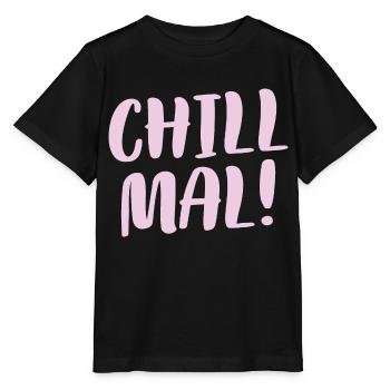 Cooles Lässiges Faulenzer Faultpelz Chill Mal - Stanley/Stella Kinder T-Shirt MINI CREATOR  - Schwarz - Vorne - Mikhail (115cm)