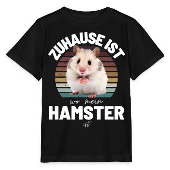 HAMSTER Zuhause ist, wo mein HAMSTER ist - Stanley/Stella Kinder T-Shirt MINI CREATOR  - Schwarz - Vorne - Mikhail (115cm)
