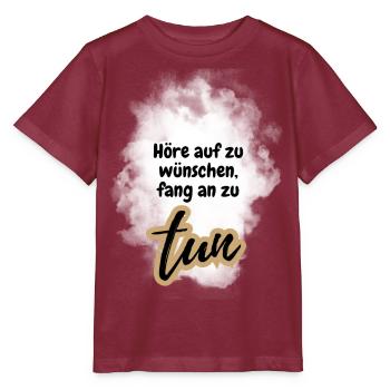 POSITIVE EINSTELLUNG MINDSET Motivation - Stanley/Stella Kinder T-Shirt MINI CREATOR  - Burgunderrot - Vorne - Kain (125cm)