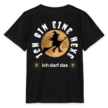 Ich bin eine HEXE ich darf das - HEXEN hexen - Stanley/Stella Kinder T-Shirt MINI CREATOR  - Schwarz - Vorne - Mikhail (115cm)
