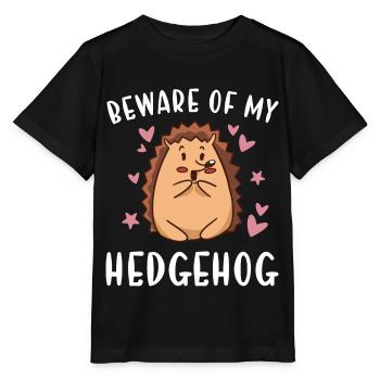 Hedgie Méfiez-vous de mon hérisson - T-shirt bio MINI CREATOR Stanley/Stella Enfant - noir - Devant - Mikhail (115cm)