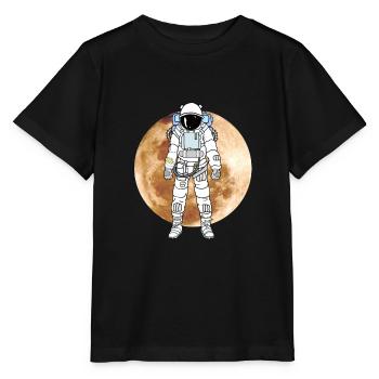 Astronaut Mond Mondlandung Nasa - Stanley/Stella Kinder T-Shirt MINI CREATOR  - Schwarz - Vorne - Mikhail (115cm)