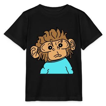 Monkey Monkey - Stanley/Stella MINI CREATOR Kids’ T-Shirt - black - Front - Mikhail (115cm)