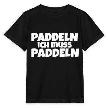 Paddeln ich muss paddeln - Stanley/Stella Kinder T-Shirt MINI CREATOR  - Schwarz - Vorne - Mikhail (115cm)