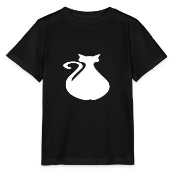 dicke Katze - Stanley/Stella Kinder T-Shirt MINI CREATOR  - Schwarz - Vorne - Mikhail (115cm)