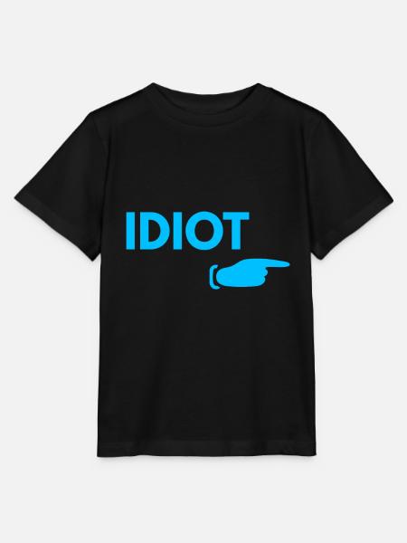 idiot - Stanley/Stella MINI CREATOR Kids’ T-Shirt - black