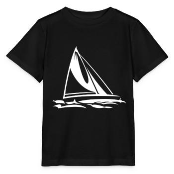 Segelboot - Stanley/Stella Kinder T-Shirt MINI CREATOR  - Schwarz - Vorne - Mikhail (115cm)