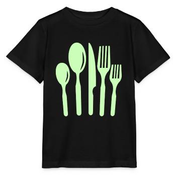 kitchen Cutlery - Stanley/Stella MINI CREATOR Kids’ T-Shirt - black - Front - Mikhail (115cm)