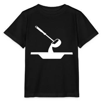 Soup soup spoon - Stanley/Stella MINI CREATOR Kids’ T-Shirt - black - Front - Mikhail (115cm)