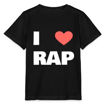 i love Rap - Stanley/Stella Kinder T-Shirt MINI CREATOR  - Schwarz - Vorne - Mikhail (115cm)