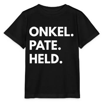 ONKEL PATE HELD - Stanley/Stella Kinder T-Shirt MINI CREATOR  - Schwarz - Vorne - Mikhail (115cm)