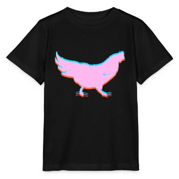 Chicken Chicken 3D Effect - Stanley/Stella MINI CREATOR Kids’ T-Shirt - black - Front - Mikhail (115cm)
