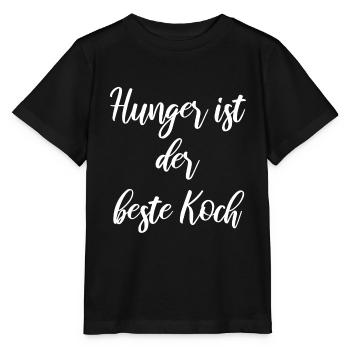 Hunger ist der beste Koch - Stanley/Stella Kinder T-Shirt MINI CREATOR  - Schwarz - Vorne - Mikhail (115cm)