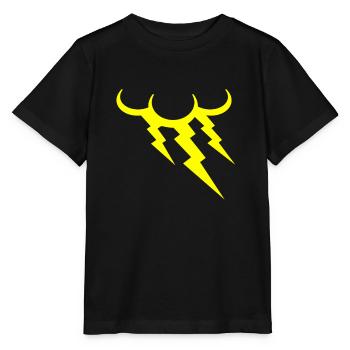 Donner Blitz Wolke - Stanley/Stella Kinder T-Shirt MINI CREATOR  - Schwarz - Vorne - Mikhail (115cm)