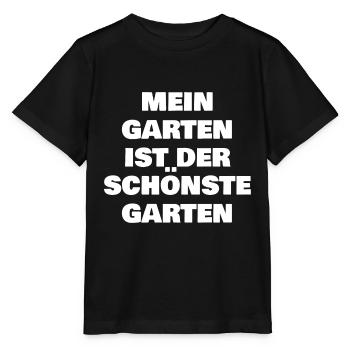 Mein Garten ist der schönste Garten - Stanley/Stella Kinder T-Shirt MINI CREATOR  - Schwarz - Vorne - Mikhail (115cm)