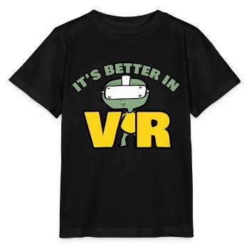 It's Better In Vr - Stanley/Stella Kinder T-Shirt MINI CREATOR  - Schwarz - Vorne - Mikhail (115cm)