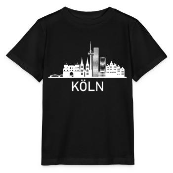 Ville de Cologne Skyline Cologne Ville Allemagne - T-shirt bio MINI CREATOR Stanley/Stella Enfant - noir - Devant - Mikhail (115cm)