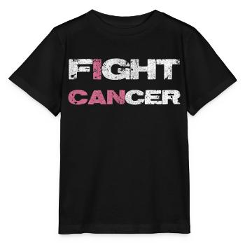 Fight cancer. Breast cancer awareness. - Stanley/Stella MINI CREATOR Kids’ T-Shirt - black - Front - Mikhail (115cm)