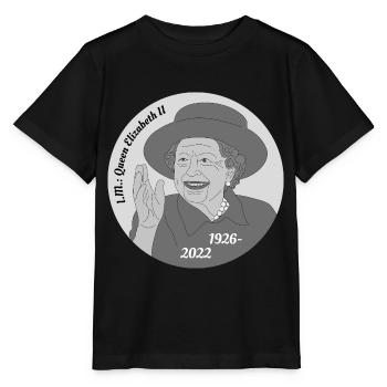 Décès de la reine Elizabeth II - T-shirt bio MINI CREATOR Stanley/Stella Enfant - noir - Devant - Mikhail (115cm)