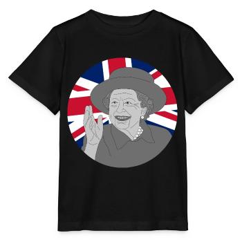 RIP Queen Elizabeth II - Stanley/Stella MINI CREATOR Kids’ T-Shirt - black - Front - Mikhail (115cm)