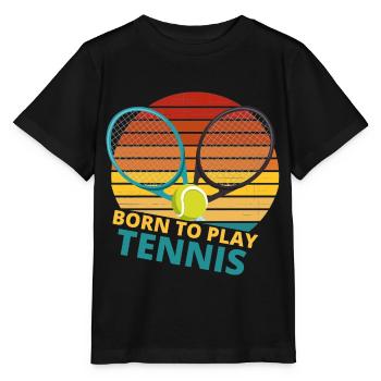 tennis / tennis / tennis players / tennis games - Stanley/Stella MINI CREATOR Kids’ T-Shirt - black - Front - Mikhail (115cm)