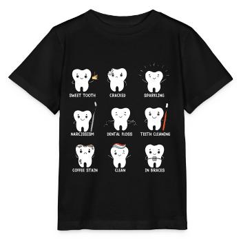 Dent - T-shirt bio MINI CREATOR Stanley/Stella Enfant - noir - Devant - Mikhail (115cm)