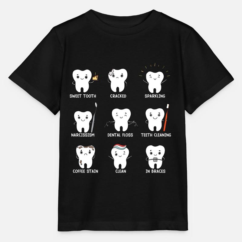 Zähne - Stanley/Stella Kinder T-Shirt MINI CREATOR  - Schwarz