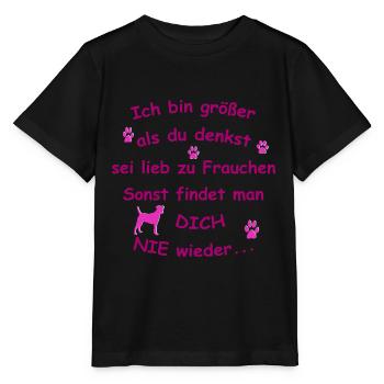 Sicheres Gassi gehen mit deinem Hund - Stanley/Stella Kinder T-Shirt MINI CREATOR  - Schwarz - Vorne - Mikhail (115cm)