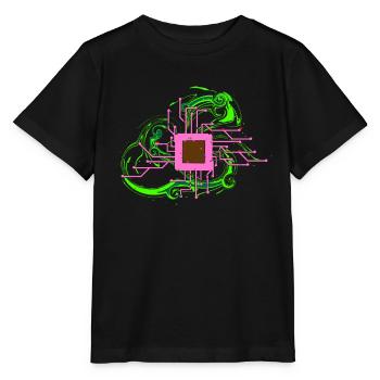 Computer CPU - Stanley/Stella Kinder T-Shirt MINI CREATOR  - Schwarz - Vorne - Mikhail (115cm)