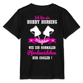 Hobby Horse Hobby Horsing Steckenpferd Geschenk - Stanley/Stella Kinder T-Shirt MINI CREATOR  - Schwarz - Vorne - Mikhail (115cm)