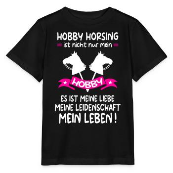 Hobby Horse Hobby Horsing Hobbyhorse Geschenk - Stanley/Stella Kinder T-Shirt MINI CREATOR  - Schwarz - Vorne - Mikhail (115cm)