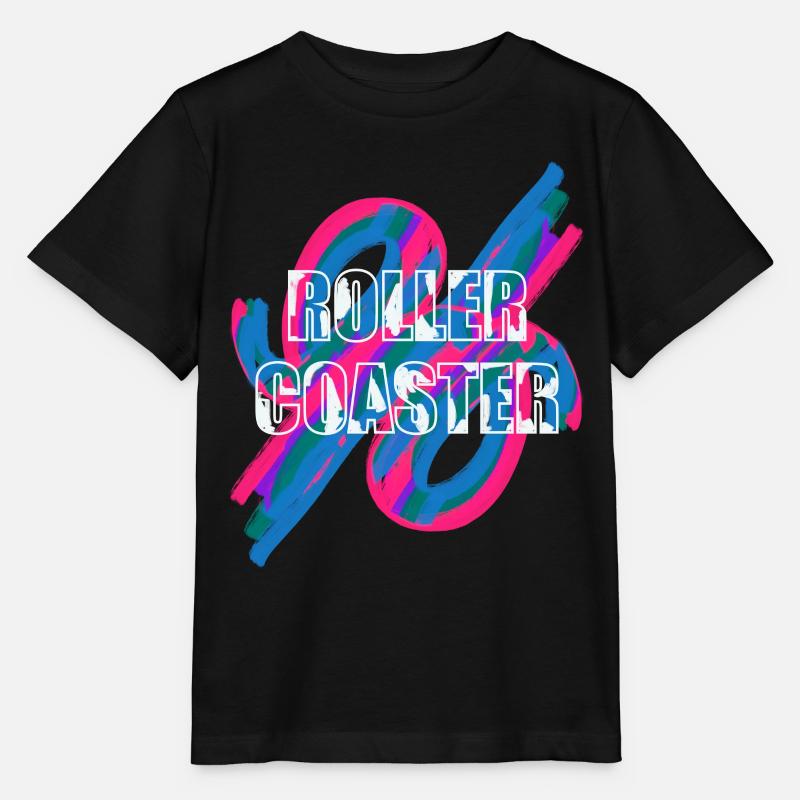 Achterbahn - Roller Coaster - Stanley/Stella Kinder T-Shirt MINI CREATOR  - Schwarz
