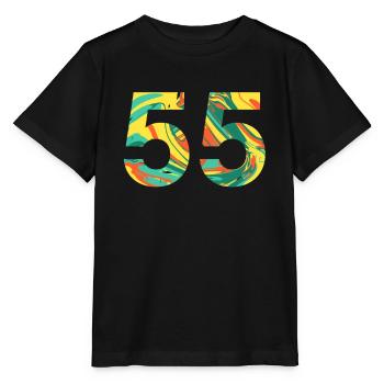55. Geburtstag - Stanley/Stella Kinder T-Shirt MINI CREATOR  - Schwarz - Vorne - Mikhail (115cm)