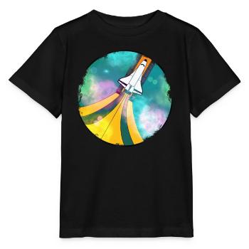 Raumfahrt - Weltall - Stanley/Stella Kinder T-Shirt MINI CREATOR  - Schwarz - Vorne - Mikhail (115cm)